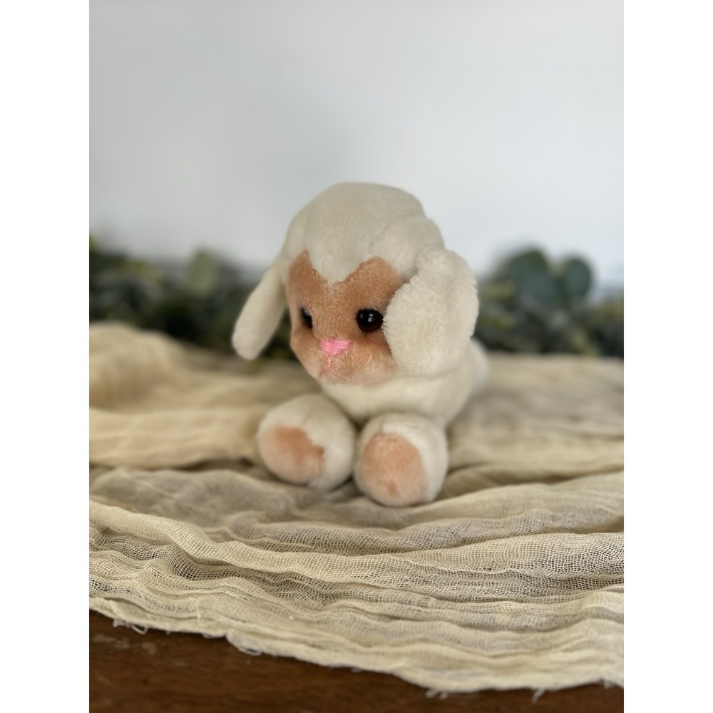 1983‎ GUND Vintage Lamb Sheep Ivory White Baby Toy 8" Plush Stuffed